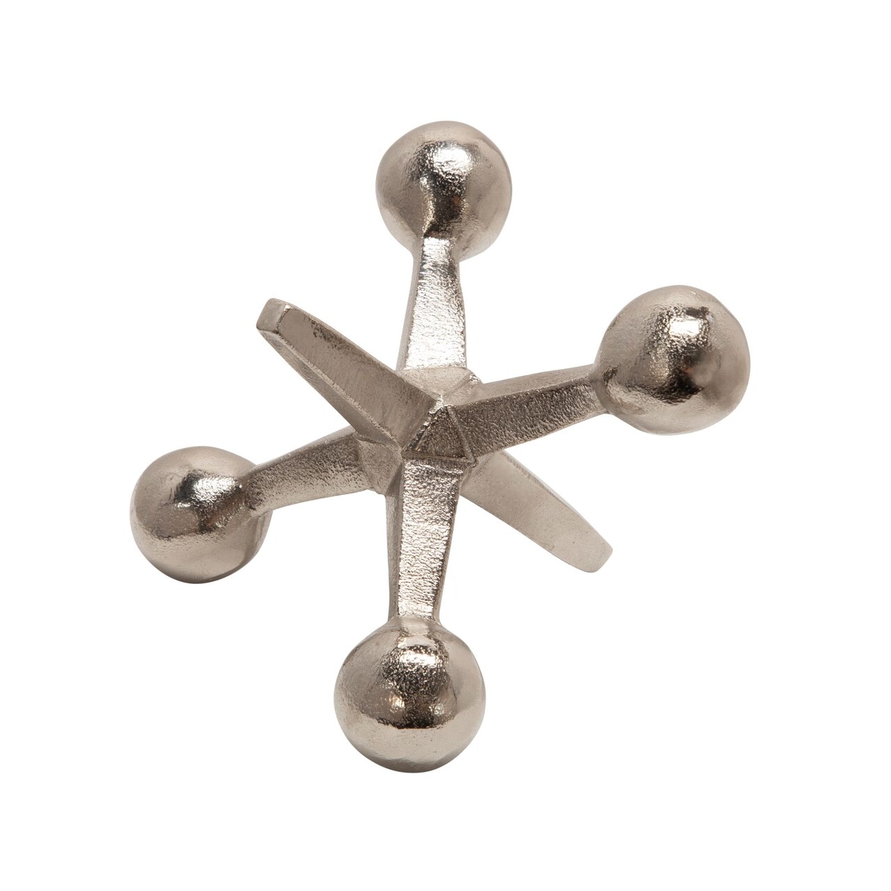 Kingston Living Metal Jacks Tabletop Decorative Sculpture - 7" - Silver